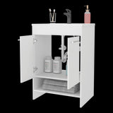 Mueble para Lavamanos Lorenzo Blanco 60x88cm Individual con Lavamanos Integrado y sin Cajones - MUEBLES PARA LAVAMANOS | Bylmo