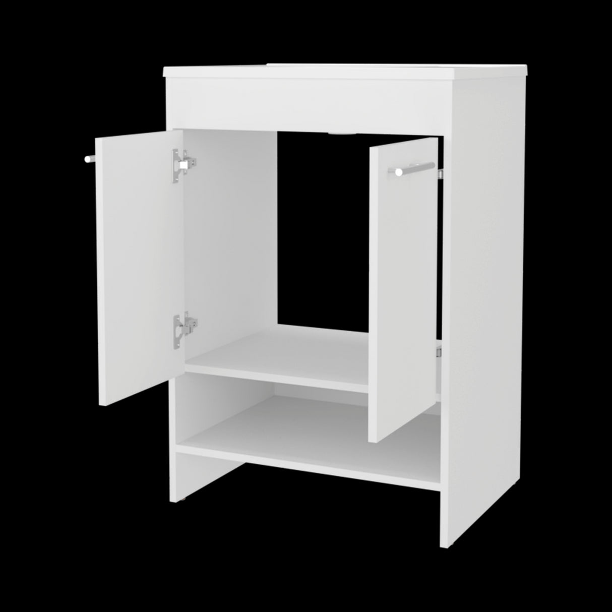 Mueble para Lavamanos Lorenzo Blanco 60x88cm Individual con Lavamanos Integrado y sin Cajones - MUEBLES PARA LAVAMANOS | Bylmo