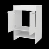 Mueble para Lavamanos Lorenzo Blanco 60x88cm Individual con Lavamanos Integrado y sin Cajones - MUEBLES PARA LAVAMANOS | Bylmo