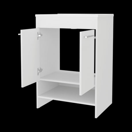 Mueble para Lavamanos Lorenzo Blanco 60x88cm Individual con Lavamanos Integrado y sin Cajones - MUEBLES PARA LAVAMANOS | Bylmo