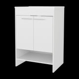 Mueble para Lavamanos Lorenzo Blanco 60x88cm Individual con Lavamanos Integrado y sin Cajones - MUEBLES PARA LAVAMANOS | Bylmo