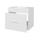 Mueble para Lavamanos Hatta Blanco 59x52cm Individual Flotante con Lavamanos Integrado y con Un Cajón - MUEBLES PARA LAVAMANOS | Bylmo