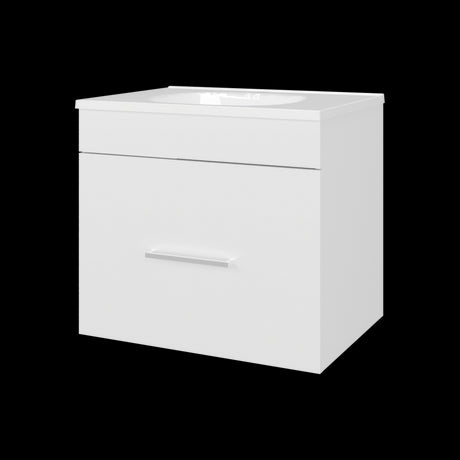 Mueble para Lavamanos Hatta Blanco 59x52cm Individual Flotante con Lavamanos Integrado y con Un Cajón - MUEBLES PARA LAVAMANOS | Bylmo