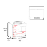 Mueble para Lavamanos Hatta Blanco 59x52cm Individual Flotante con Lavamanos Integrado y con Un Cajón - MUEBLES PARA LAVAMANOS | Bylmo