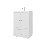 Mueble para Lavamanos Madison Blanco 60x89.7cm Individual con Lavamanos Integrado y con Un Cajón - MUEBLES PARA LAVAMANOS | Bylmo