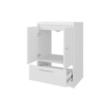 Mueble para Lavamanos Madison Blanco 60x89.7cm Individual con Lavamanos Integrado y con Un Cajón - MUEBLES PARA LAVAMANOS | Bylmo