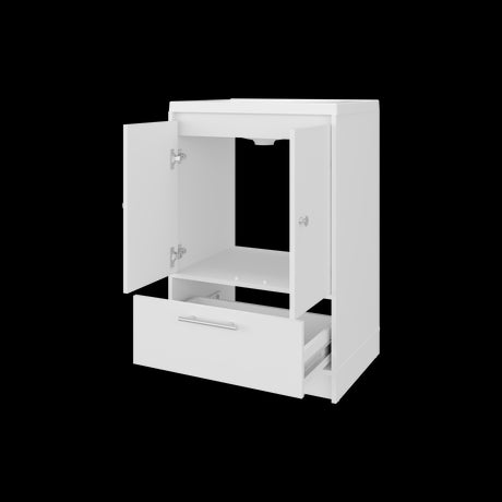 Mueble para Lavamanos Madison Blanco 60x89.7cm Individual con Lavamanos Integrado y con Un Cajón - MUEBLES PARA LAVAMANOS | Bylmo