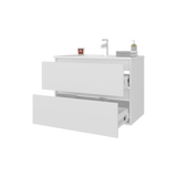 Mueble para Lavamanos Opalo Blanco 80x56.8cm Individual Flotante con Lavamanos Integrado y con Dos - MUEBLES PARA LAVAMANOS | Bylmo