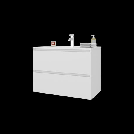 Mueble para Lavamanos Opalo Blanco 80x56.8cm Individual Flotante con Lavamanos Integrado y con Dos - MUEBLES PARA LAVAMANOS | Bylmo