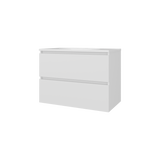 Mueble para Lavamanos Opalo Blanco 80x56.8cm Individual Flotante con Lavamanos Integrado y con Dos - MUEBLES PARA LAVAMANOS | Bylmo