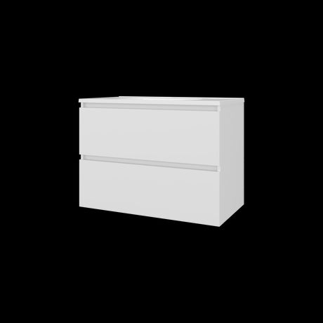 Mueble para Lavamanos Opalo Blanco 80x56.8cm Individual Flotante con Lavamanos Integrado y con Dos - MUEBLES PARA LAVAMANOS | Bylmo
