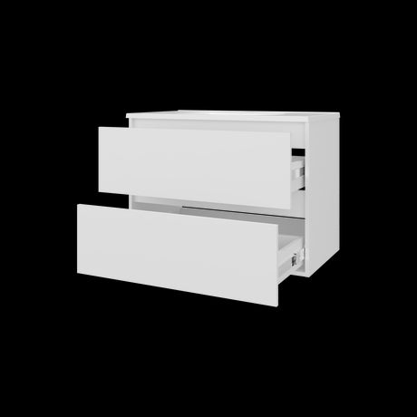 Mueble para Lavamanos Opalo Blanco 80x56.8cm Individual Flotante con Lavamanos Integrado y con Dos - MUEBLES PARA LAVAMANOS | Bylmo