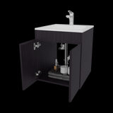 Mueble para Lavamanos Meka Wengue 45.1x53cm Individual Flotante con Lavamanos Integrado y sin Cajones - MUEBLES PARA LAVAMANOS | Bylmo