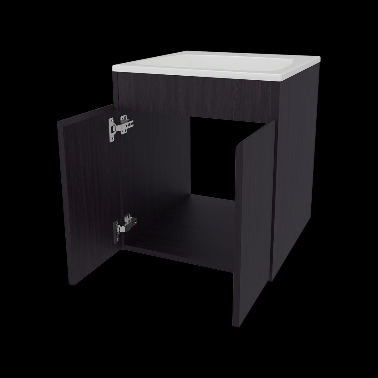 Mueble para Lavamanos Meka Wengue 45.1x53cm Individual Flotante con Lavamanos Integrado y sin Cajones - MUEBLES PARA LAVAMANOS | Bylmo