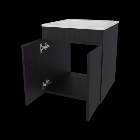 Mueble para Lavamanos Meka Wengue 45.1x53cm Individual Flotante con Lavamanos Integrado y sin Cajones - MUEBLES PARA LAVAMANOS | Bylmo