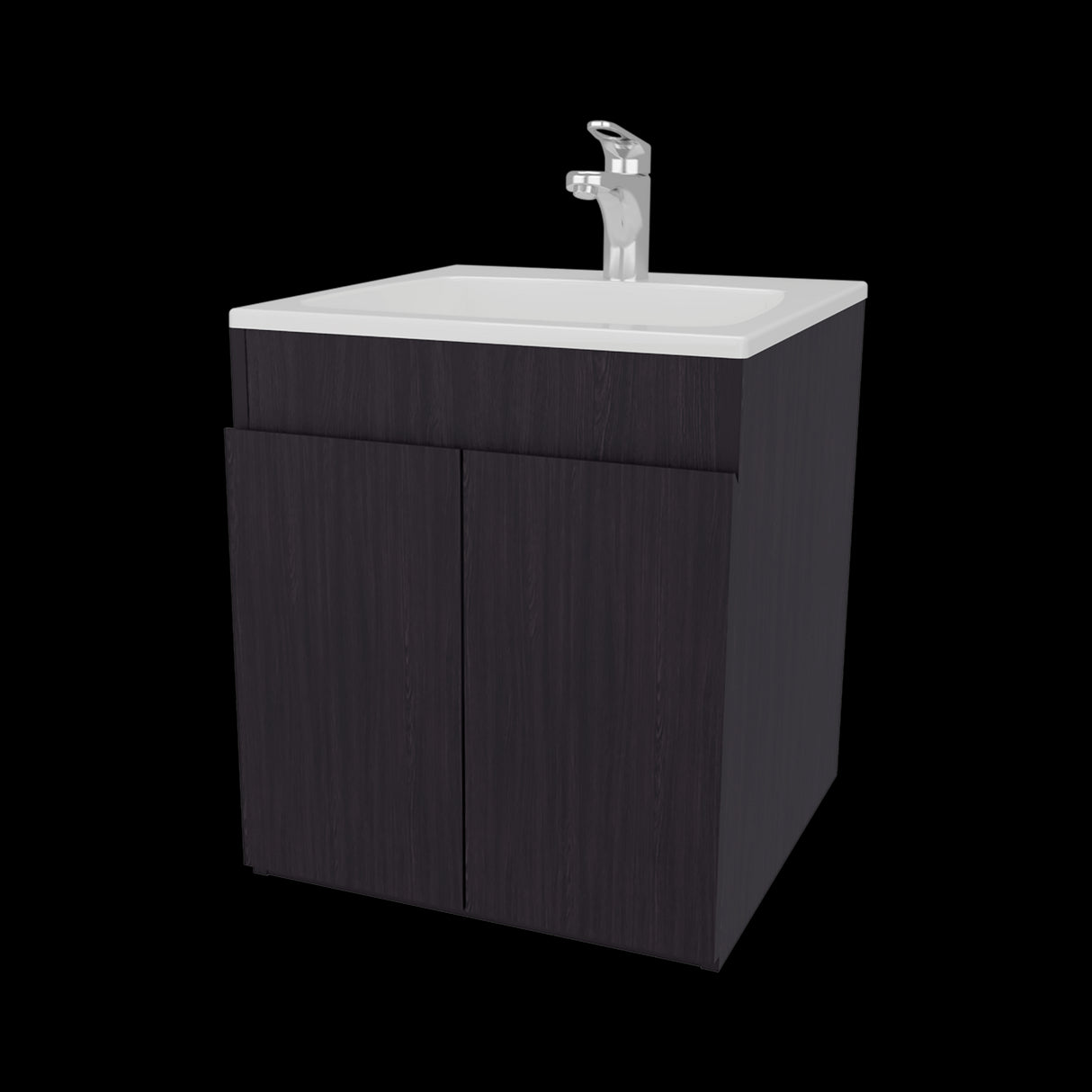 Mueble para Lavamanos Meka Wengue 45.1x53cm Individual Flotante con Lavamanos Integrado y sin Cajones - MUEBLES PARA LAVAMANOS | Bylmo