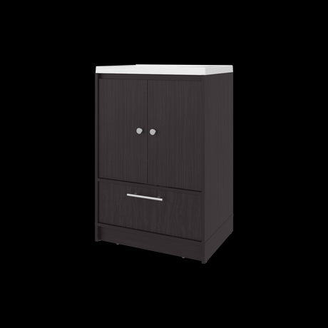 Mueble para Lavamanos Madison Wengue 60x89.7cm Individual con Lavamanos Integrado y con Un Cajón - MUEBLES PARA LAVAMANOS | Bylmo