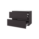 Mueble para Lavamanos Opalo Wengue 80x56.8cm Individual Flotante con Lavamanos Integrado y con Dos - MUEBLES PARA LAVAMANOS | Bylmo