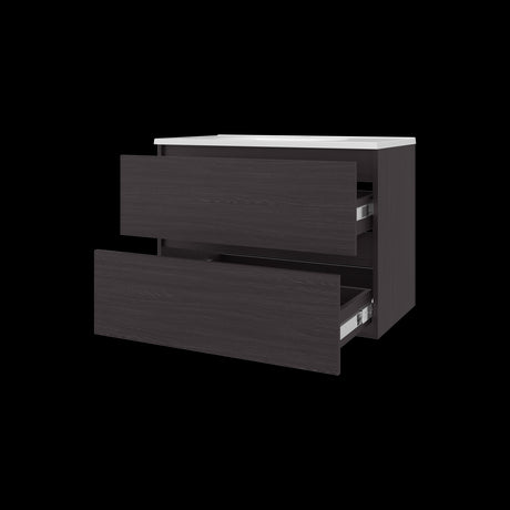 Mueble para Lavamanos Opalo Wengue 80x56.8cm Individual Flotante con Lavamanos Integrado y con Dos - MUEBLES PARA LAVAMANOS | Bylmo