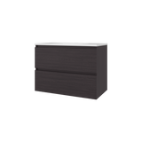 Mueble para Lavamanos Opalo Wengue 80x56.8cm Individual Flotante con Lavamanos Integrado y con Dos - MUEBLES PARA LAVAMANOS | Bylmo