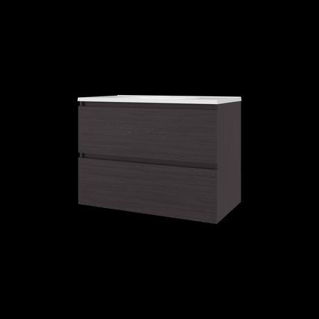 Mueble para Lavamanos Opalo Wengue 80x56.8cm Individual Flotante con Lavamanos Integrado y con Dos - MUEBLES PARA LAVAMANOS | Bylmo