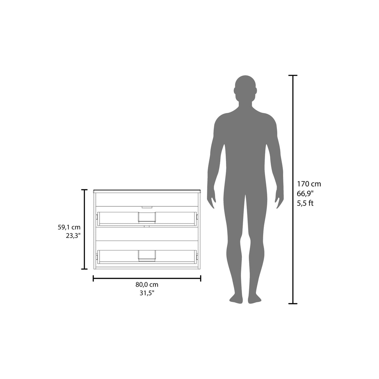 Mueble para Lavamanos Opalo Wengue 80x56.8cm Individual Flotante con Lavamanos Integrado y con Dos - MUEBLES PARA LAVAMANOS | Bylmo