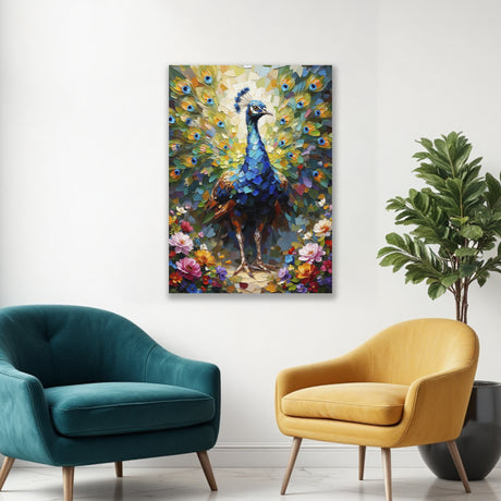 Cuadro decorativo Moderno Pavo Real Imperial 61x94cm - CUADROS | Bylmo