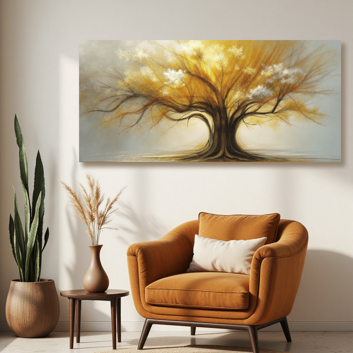 Cuadro decorativo Moderno Raíces de Oro 120x57cm - CUADROS | Bylmo