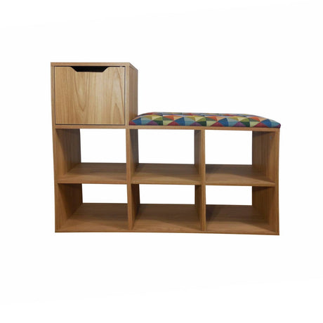 Zapatero Colors 90x75cm de Dos Niveles para Seis Pares con Asiento Integrado - ZAPATEROS | Bylmo
