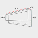 Combo Zapatero y Perchero Colors 80x46.5cm de Dos Niveles para Seis Pares con Asiento Integrado - ZAPATEROS | Bylmo