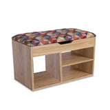 Combo Zapatero y Perchero Colors 80x46.5cm de Dos Niveles para Seis Pares con Asiento Integrado - ZAPATEROS | Bylmo