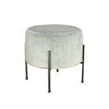Puff Dubai Gris 40x40cm Antifluido con Patas y con Tapizado Liso - SOFAS Y POLTRONAS | Bylmo