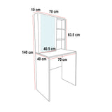 Tocador Mallorca Blanco 70x140cm De Un Puesto con Espejo - TOCADORES | Bylmo