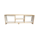 Combo Mueble de TV con Puff Eco Plus Fresno 150x50cm Para TV Hasta 65 Pulgadas con Cuatro Compartimientos - MUEBLES DE TV | Bylmo