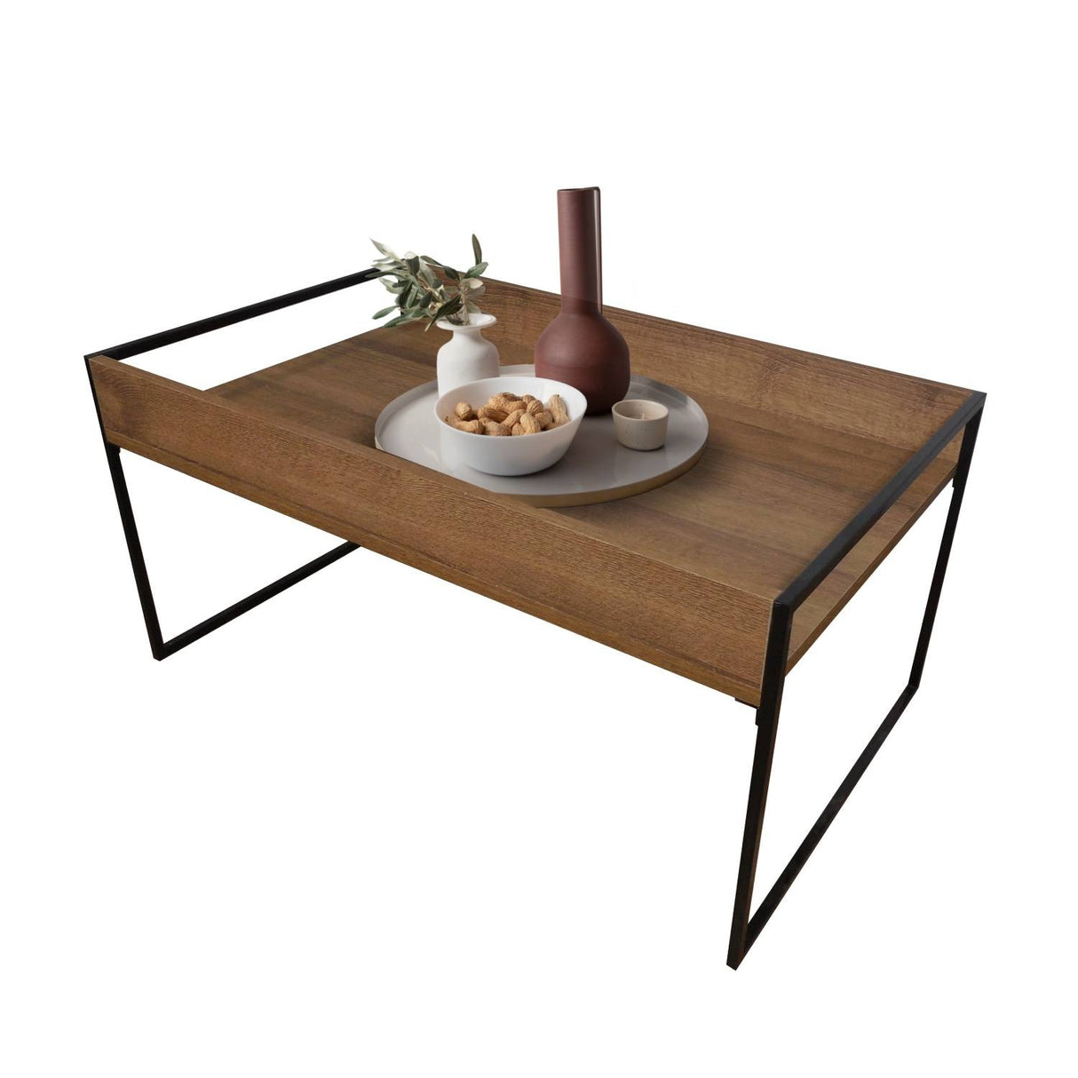 Mesa de Centro Rectangular New Amaretto 50x40cm con Patas - MESAS DE CENTRO | Bylmo