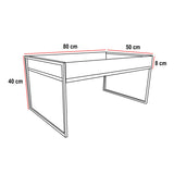 Mesa de Centro Rectangular New Amaretto 50x40cm con Patas - MESAS DE CENTRO | Bylmo