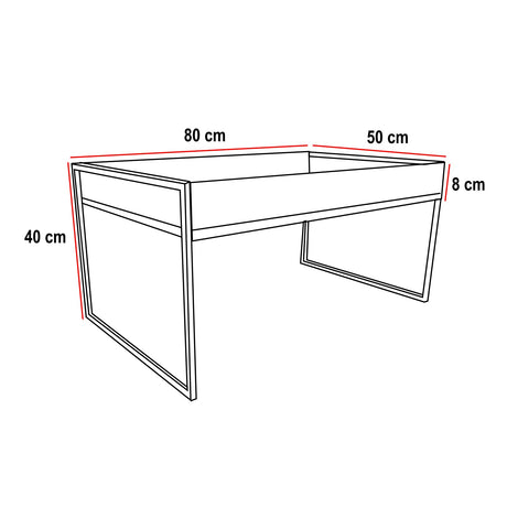 Mesa de Centro Rectangular New Amaretto 50x40cm con Patas - MESAS DE CENTRO | Bylmo