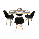 Comedor Rectangular Amaretto 110x75cm de Cuatro Puestos con Cuatro Sillas - COMEDORES | Bylmo
