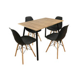 Comedor Rectangular Amaretto 110x75cm de Cuatro Puestos con Cuatro Sillas - COMEDORES | Bylmo