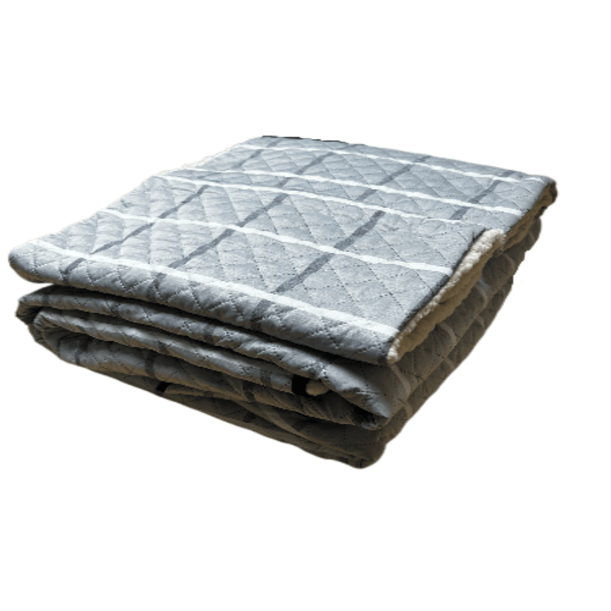 Colcha Sherpa Cationica Gris y Azul 220x230cm para Cama Doble 140 X 190 Cm - TENDIDOS Y CUBRELECHOS | Bylmo