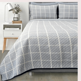 Colcha Sherpa Cationica Gris y Azul 240x230cm para Cama Queen 160 X 190 Cm - TENDIDOS Y CUBRELECHOS | Bylmo