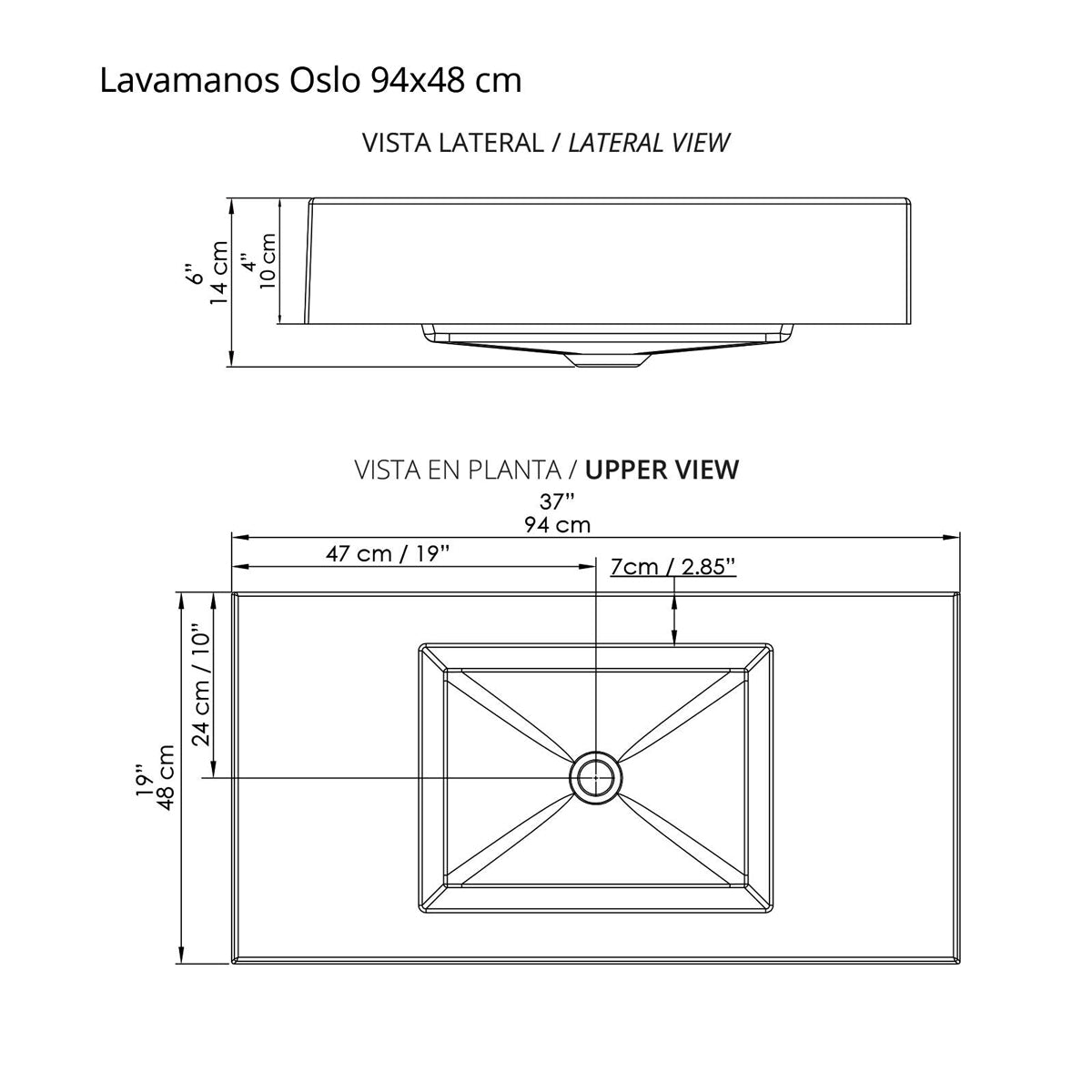 Kit Mueble con Lavamanos Individual Básico Oslo Blanco 94x86cm con Dos Puertas - MUEBLES PARA LAVAMANOS | Bylmo