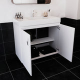 Kit Mueble con Lavamanos Individual Básico Oslo Blanco 94x86cm con Dos Puertas - MUEBLES PARA LAVAMANOS | Bylmo