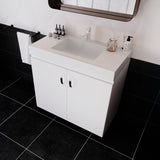 Kit Mueble con Lavamanos Individual Básico Oslo Blanco 94x86cm con Dos Puertas - MUEBLES PARA LAVAMANOS | Bylmo