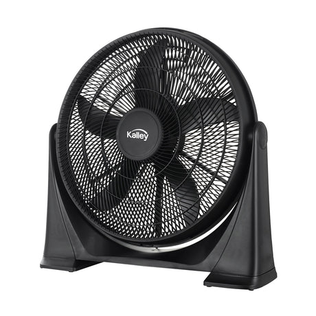 Ventilador de Piso Kalley Negro 61.2x61.4cm De Cinco Aspas con Tres Velocidodes y con Inclinación - VENTILADORES | Bylmo