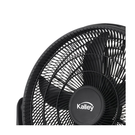 Ventilador de Piso Kalley Negro 61.2x61.4cm De Cinco Aspas con Tres Velocidodes y con Inclinación - VENTILADORES | Bylmo