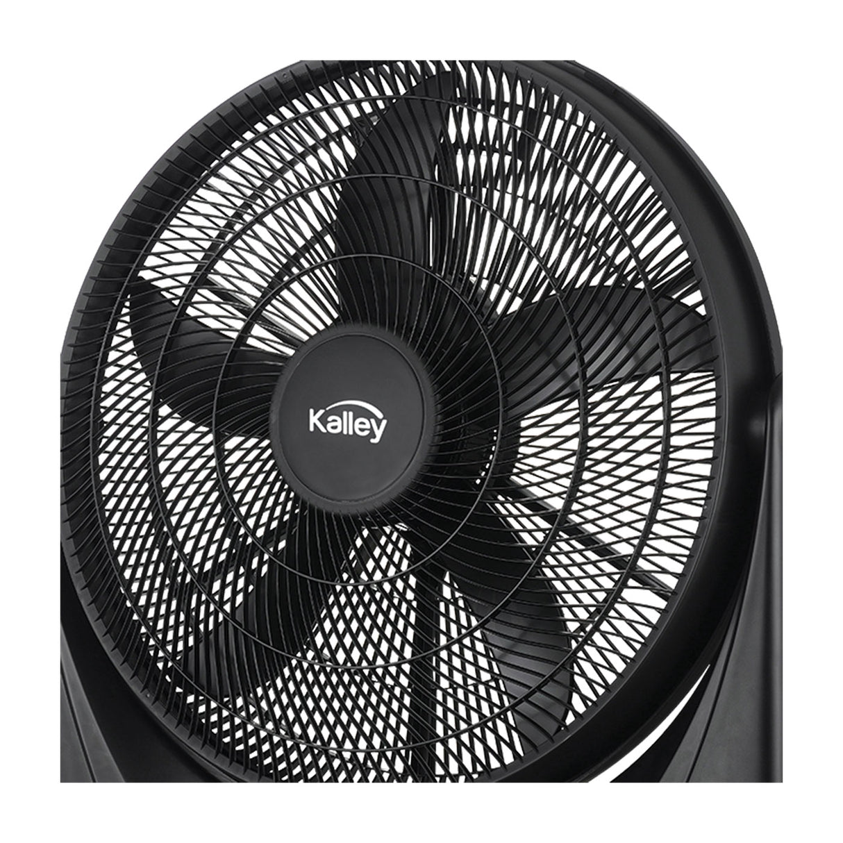 Ventilador de Piso Kalley Negro 61.2x61.4cm De Cinco Aspas con Tres Velocidodes y con Inclinación - VENTILADORES | Bylmo