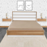 Combo Cabecero Gris 140x60cm Abullonada para Cama Doble con Dos Mesas de Noche - CABECEROS | Bylmo