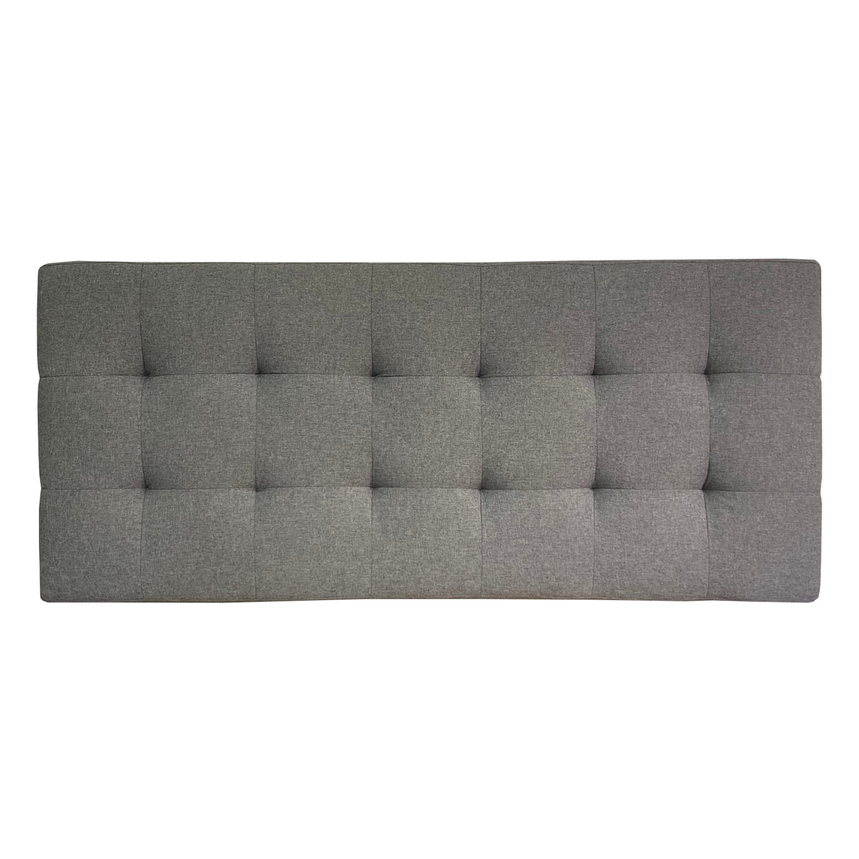 Combo Cabecero Gris 140x60cm Abullonada para Cama Doble con Dos Mesas de Noche - CABECEROS | Bylmo