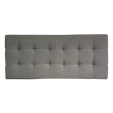 Combo Cabecero Gris 140x60cm Abullonada para Cama Doble con Dos Mesas de Noche - CABECEROS | Bylmo